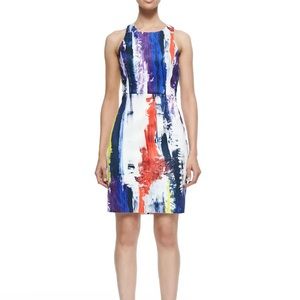COPY - Womens Milly Graffiti-Print Racerback Sheath Dress, Multi Color SIZE 4